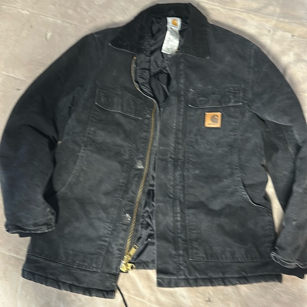 Carhartt Sandstone Jacket Artic Quilt Lined Men’s 40 Medium Black